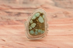 Genuine #8 Mine Turquoise Sterling Silver Navajo Ring